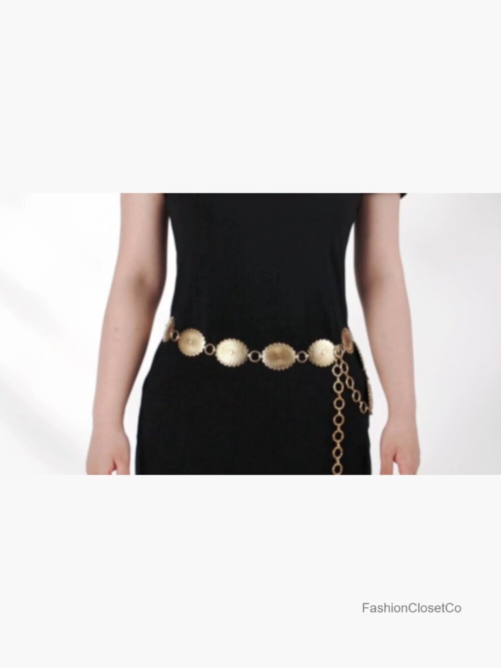 Western Waist Chain Belt Metal Concho Cowgirl Boho Belt - Picture 7 of 7